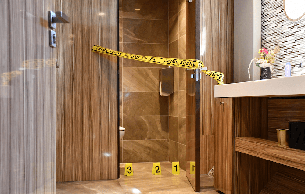 The wedding crime scene where someone did a poo on the floor.