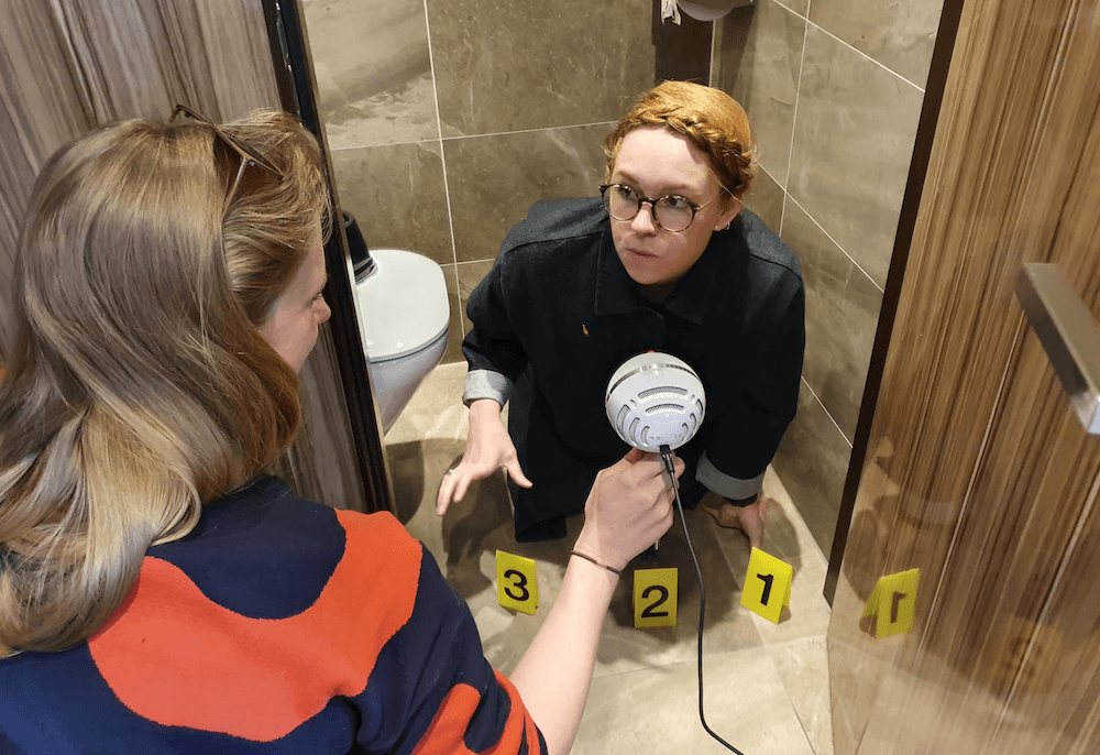 Lauren Whitby is searching for the person who did a poo on the floor at a wedding.