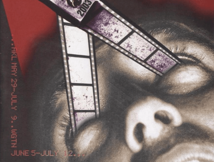 The cover for the guide to the Incredibly Strange Film Festival 2003. 