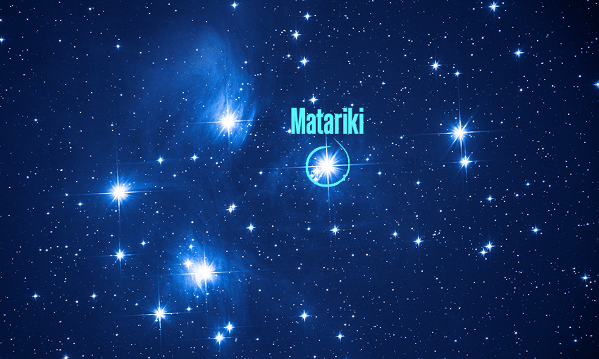 A photo that shows where Matariki is.