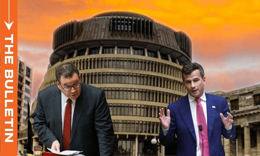 David Seymour called an urgent debate yesterday about Kiri Allan’s resignation (Images: Getty, additional design: Anna Rawhiti-Connell)