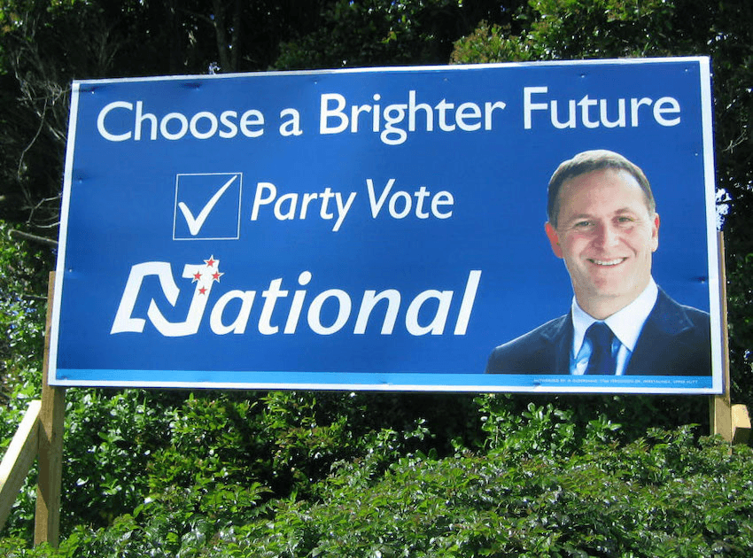 A John Key-era billboard