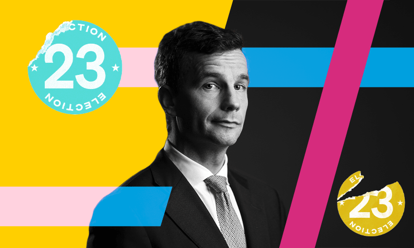 Act leader David Seymour (Photo: Getty Images; design: Tina Tiller) 
