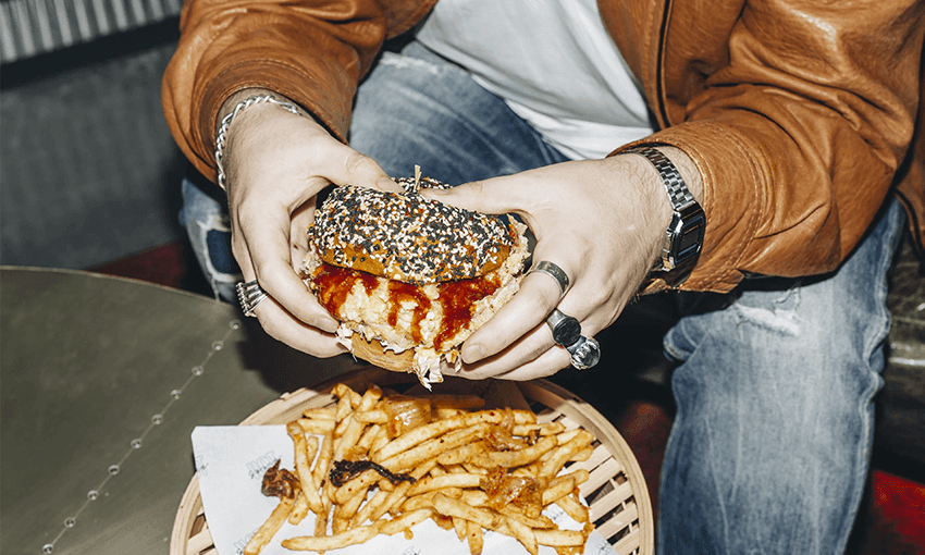 The Feelin’ Crabby burger at Hot Sauce (Photo: Supplied)