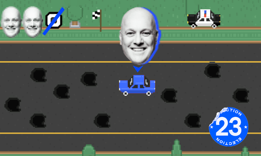 Christopher Luxon’s road home. Image: Tina Tiller 
