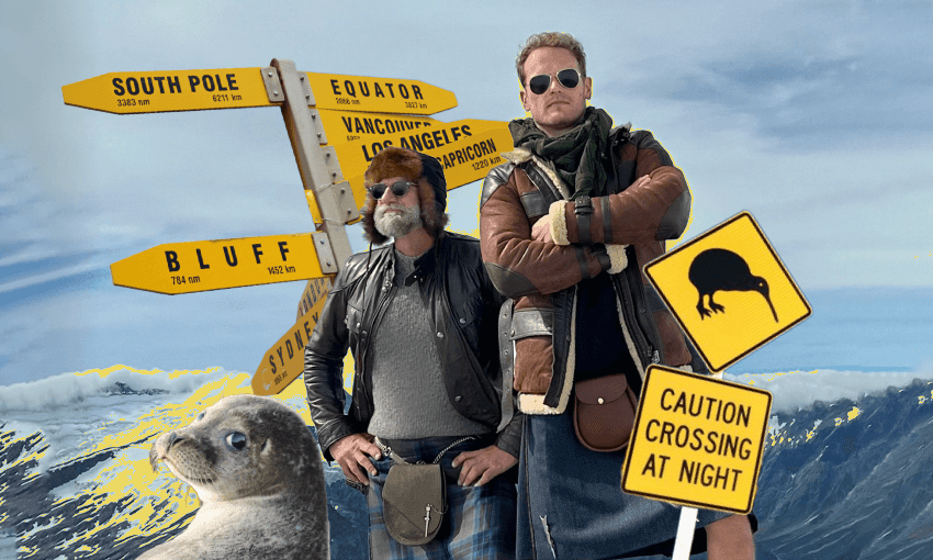 Men in Kilts in Aotearoa (Design: Tina Tiller) 
