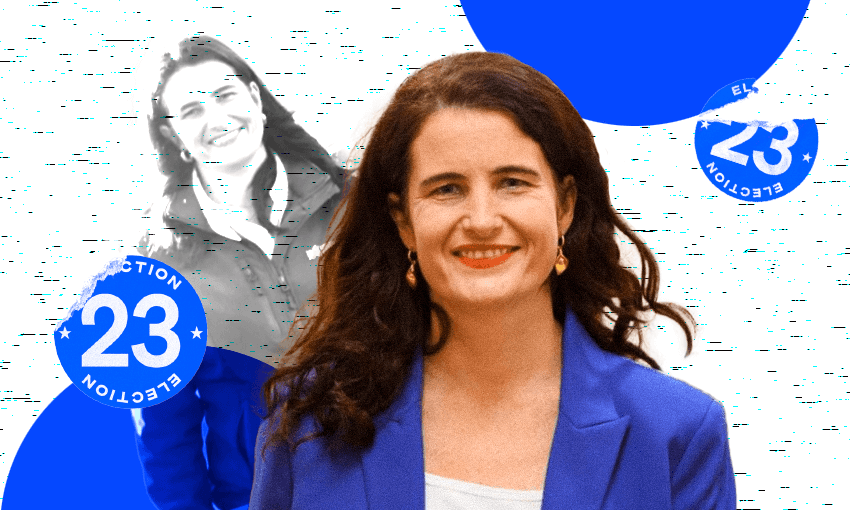 Nicola Willis on a coloured background