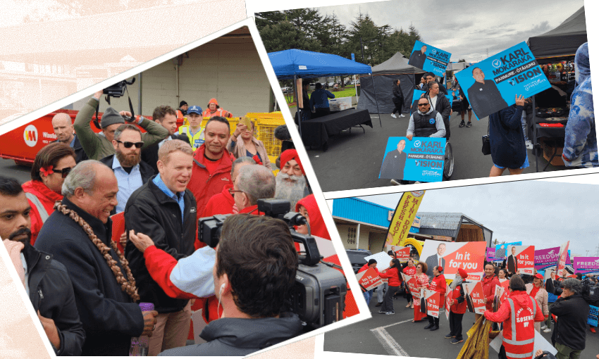 Labour party 2023 campaign visit to Otara markets