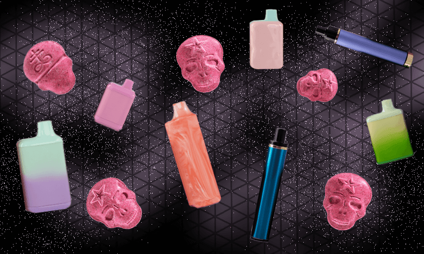 In more ways than one, vapes are the new party pills. (Image: Tina Tiller.) 
