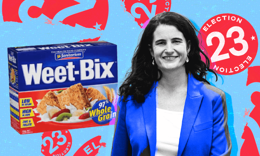 Nicola Willis and a box of wholegrain goodness. Image: Tina Tiller