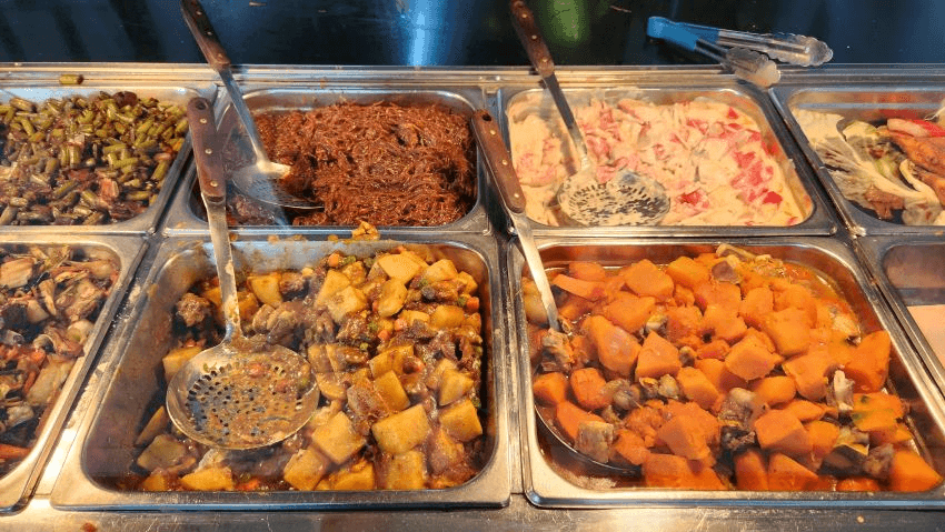 Pacific island food such as chop suey