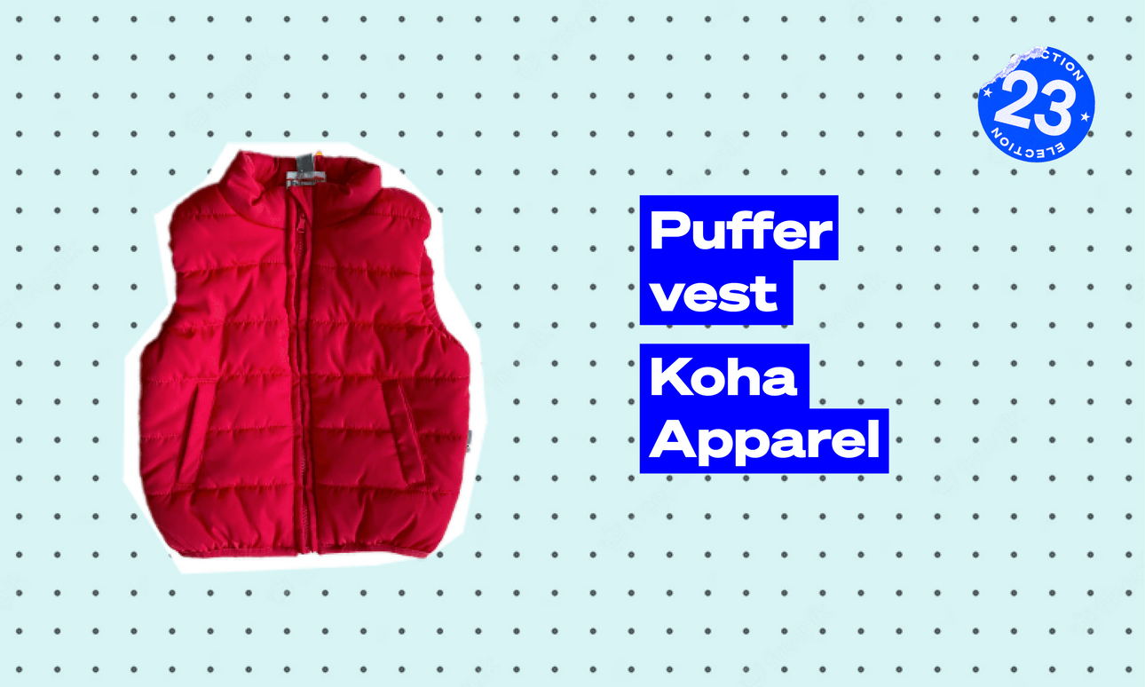 Image of red puffer vest