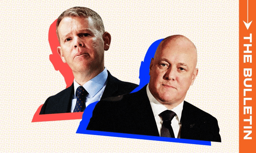 Chrises Hipkins and Luxon will face off in tonight’s TVNZ leaders’ debate (Image: Archi Banal)