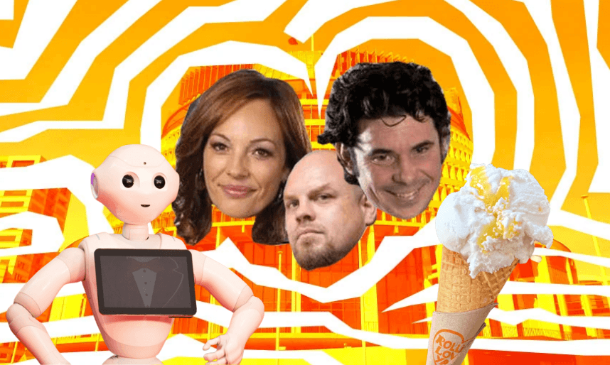 You know the campaign is really under way when there are ice creams and robots involved.