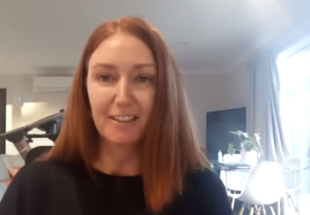 Kirsten Murfitt in an interview with conspiracy theorist and NZ Loyal Party leader Liz Gunn 
