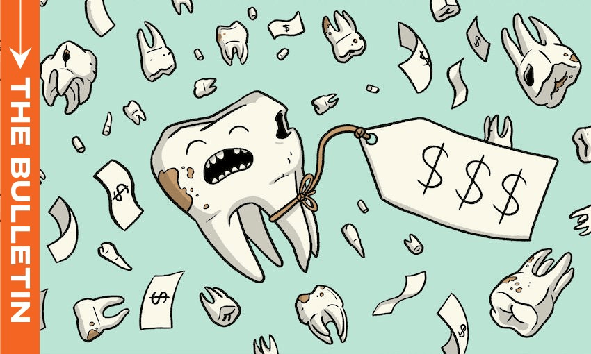 a tooth with a price tag attached