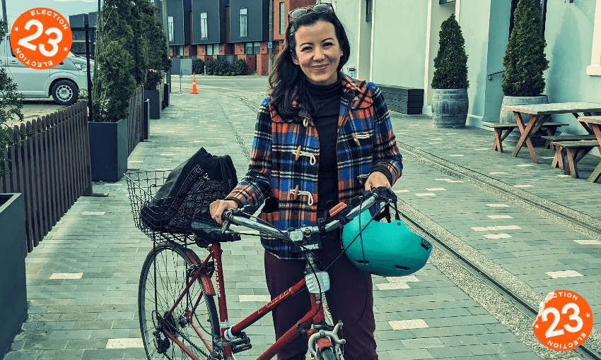 Lan Pham with her trusty bike (Photo: Shanti Mathias) 

