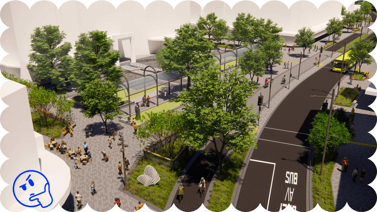 An artist’s rendering of the upgraded Golden Mile