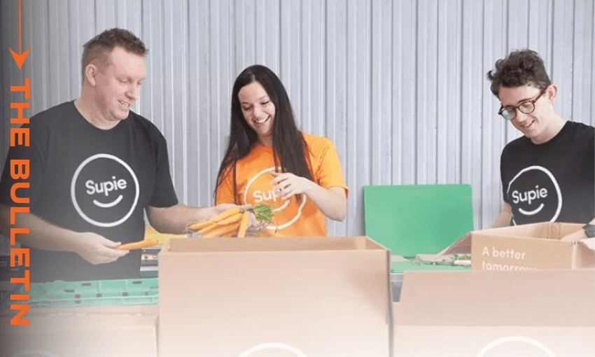 Supie founder Sarah Balle, centre, with Supie staff (Image: supplied)