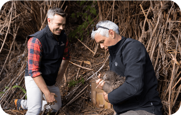Peter Kirkman and Mike Grace at Terawhiti. (Photo: Sara Tansy, Le Tans Photography) 
