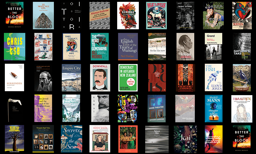 The 2023 Ockham Book Awards longlist (Brainteaser: spot the cover that’s in there twice) (Image: Archi Banal) 
