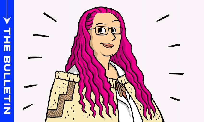 Siouxsie Wiles portrait by Toby Morris 
