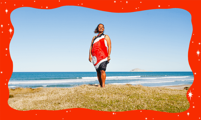 Mischelle returns home to Waimārama in episode one of Te Hokianga Mai The Return (Photo: Rakai Karaitiana)