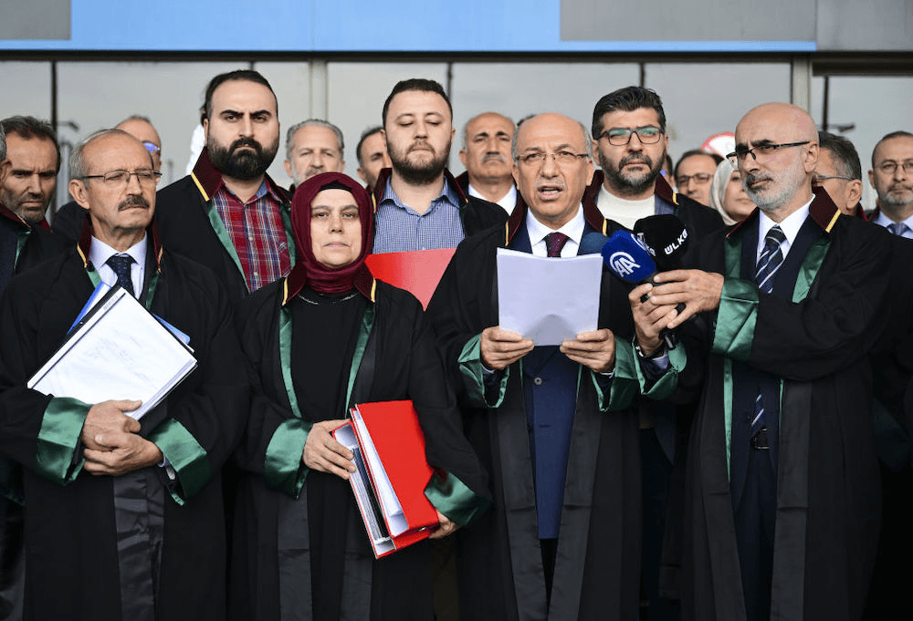 Turkish lawyers on their way to the International Criminal Court with three folders of evidence they say prove Israel's war crimes in Gaza.
