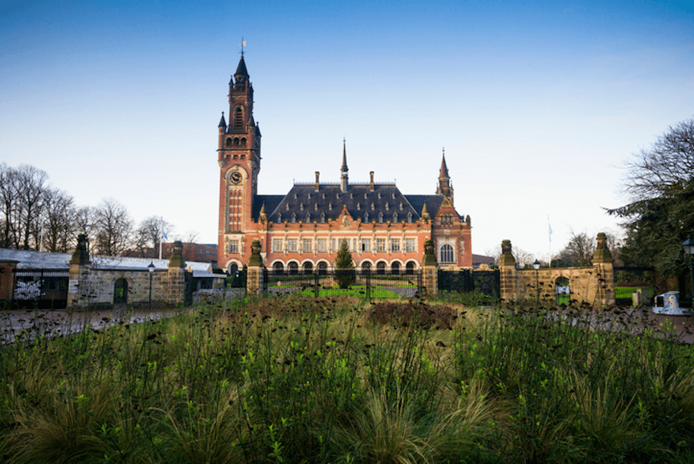 Netherlands, The Hague, Vredespaleis, Peace Palace, seat of the UN International Court of Justice,