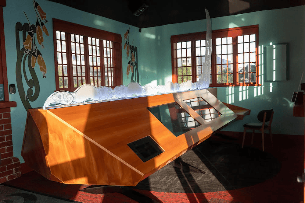 The interactive display to learn about Te Taiao. (Photo: Auckland Council)
