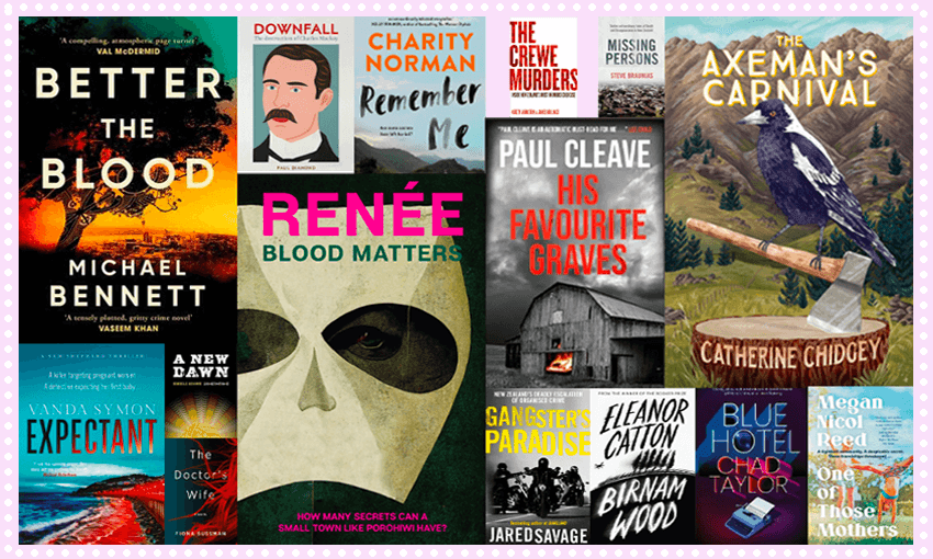 Just some of the books in this epic Aotearoa crime reading list. (Image: Tina Tiller) 
