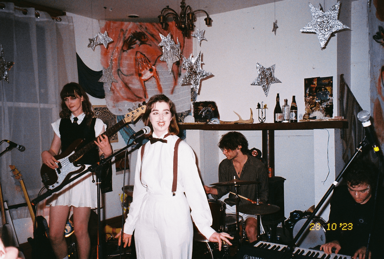 Cloud Calling at the Loveditch Halloween gig.