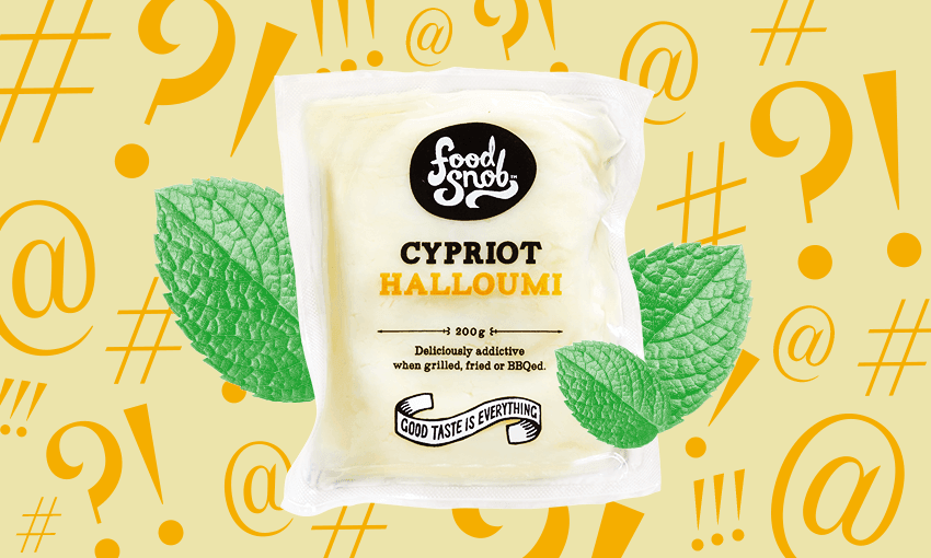 Food Snob halloumi and some mint leaves