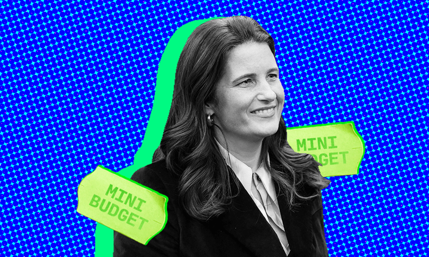 Nicola Willis and her mini budget (Image: The Spinoff)