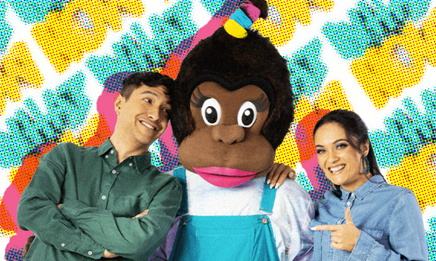 What Now hosts Trubie and Stella with Camilla the Gorilla (Design: Archi Banal) 
