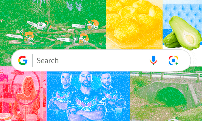 Clockwise: Chainsaws, chokos, culverts, Warriors, Barbie. (Image: Tina Tiller) 
