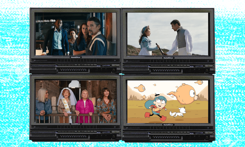 Clockwise: Leave the World Behind, Sanditon, Hilda, Book Club: The Next Chapter. 
