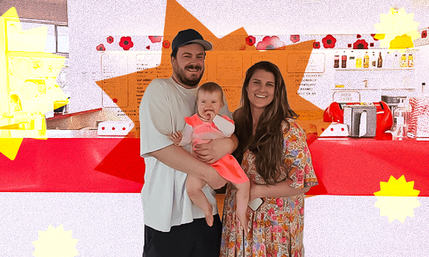 The new owners of Ollies. (Photo supplied, additional design by Tina Tiller)  
