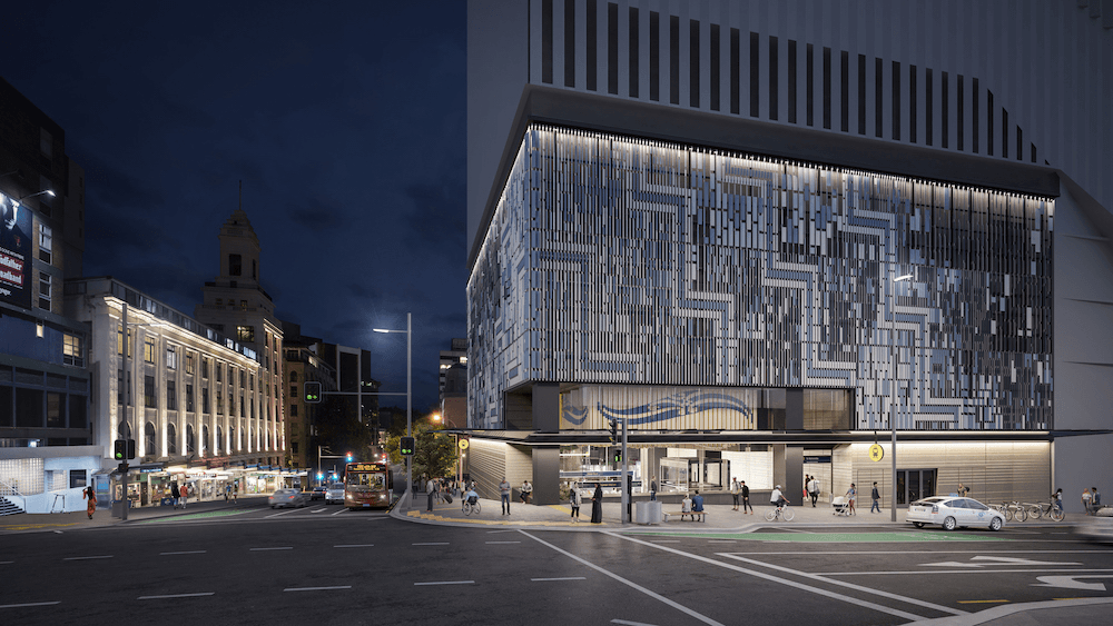 A render of the Waihorotiu station, which will soon become NZ's busiest train hub.