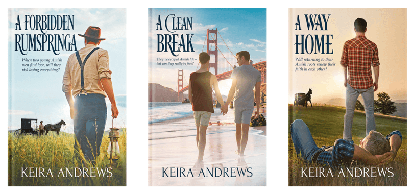 A selection of book covers from writer Keira Andrews. 