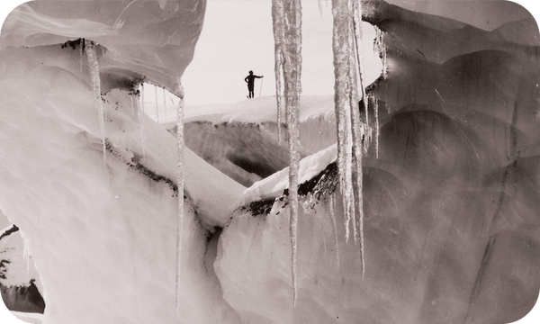 An ice cave on the Tasman Glacier, Mount Cook National Park, 1966 (Photo: Bristol Archives/Universal Images Group via Getty Images) 

