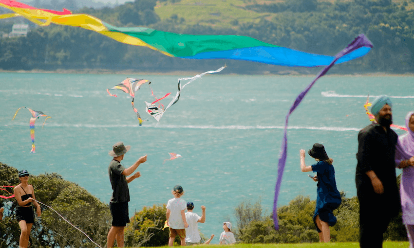 A kite flown with the statement, ‘Free Gaza’. Photo: Benjamin Everitt. 
