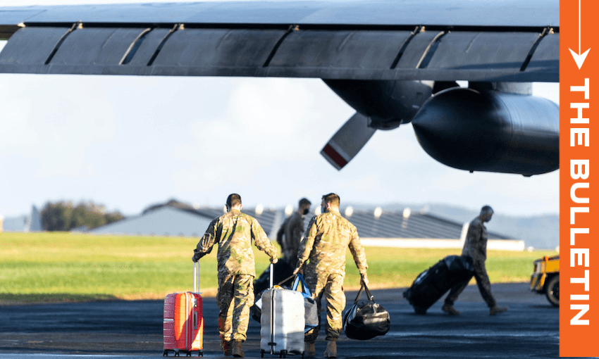 NZDF personnel board a Royal New Zealand Air Force C-130 Hercules bound for Afghanistan in 2020. (Photo: NZDF/Supplied) 
