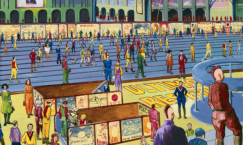 Painting of a City Scene by Anton Brzezinski (Photo by Forrest J. Ackerman Collection/CORBIS/Corbis via Getty Images)