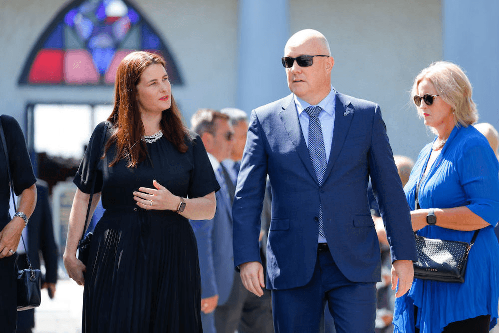 Prime minister Luxon and finance minister Nicola Willis pictured here at Rātana 2023 when they were the leaders of the opposition.