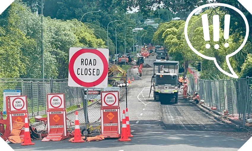 A picture of Meola Road in its current closed form.