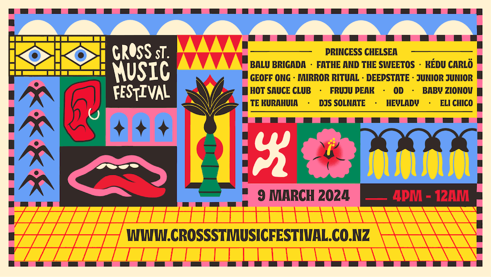 A poster for the Cross Street Music Festival.