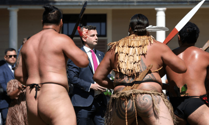 David Seymour at the government pōwhiri (Photo: Fiona Goodall/Getty) 

