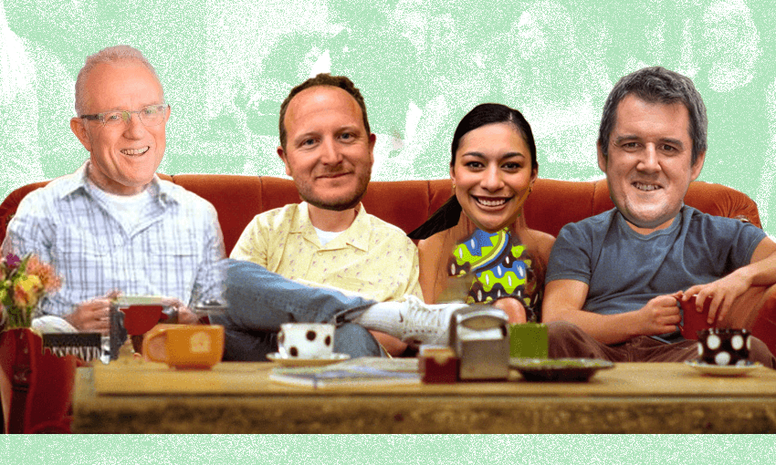 Unlikely friends: Greg O’Connor, Cameron Luxton, Tamatha Paul and Chris Bishop (Image: Tina Tiller) 
