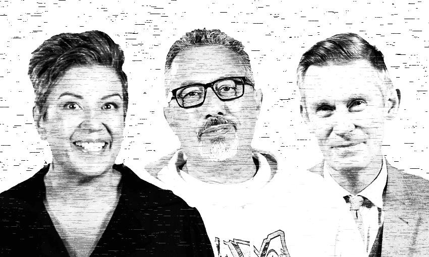 The Common Room talent Paula Bennett, Mike King and Tim Wilson. (Photos: Supplied/Archi Banal)